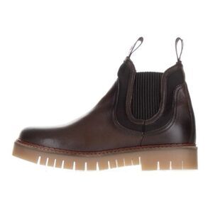 Pajar Canada PIK Brown Chelsea Leather Lug Platform Pull On Boot Women 40 9-9.5